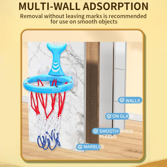 Детская баскетбольная игрушка на присоске с 3 шариками для ванны, мультяшный динозавр, координация рук и глаз, настенное крепление, баскетбольное кольцо