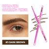 4-color Double-ended Eyebrow Pencil, Lightweight, Waterproof and Sweat-proof, Long-lasting Ultra-fine Eyebrow Pencil for Daily Makeup,