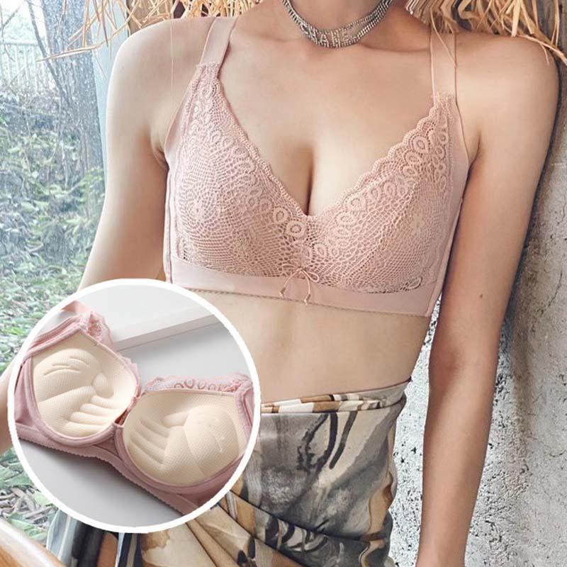 Женский собранный бюстгальтер без стального кольца, сексуальный регулируемый бюстгальтер, плотная непустая чашка, нижнее белье, препятствующее провисанию