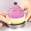 12Pcs Oval Round Muffin Tart Rings Stainless Steel Porous Tart Ring Perforated Cake Mousse Mold Cookies Cutter Pastry Quiche Mold Tool