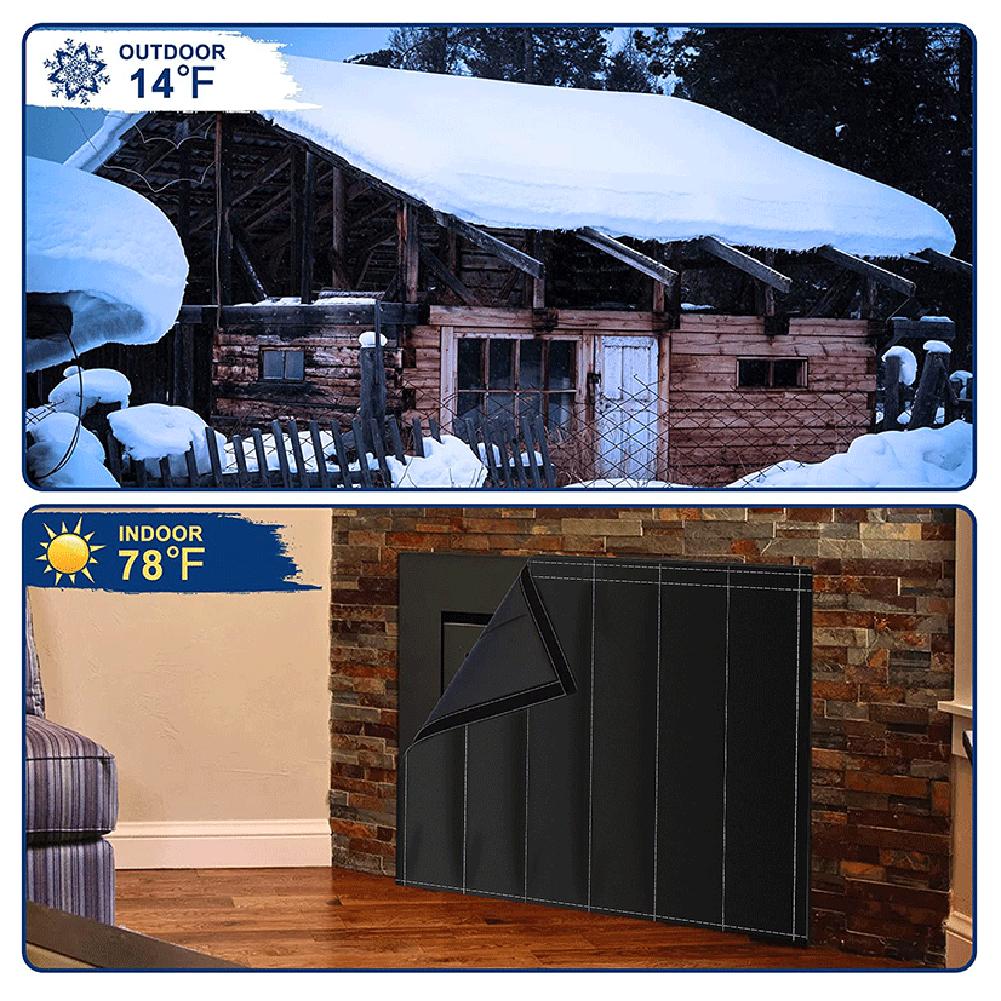 Занавеска для камина Заглушка для тяги дымохода Одеяло для камина