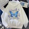 Fashion Butterfly Printed Hoodie Autumn_Winter Casual Hooded Long Sleeve Pullover Sweatshirt Fashion Spring