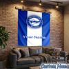 Custom Name Deportivo Alaves Emblem Tapestry Room Decoration Wall Hanging for Living Room Bedroom, dormitory, Birthday and Christmas gifts