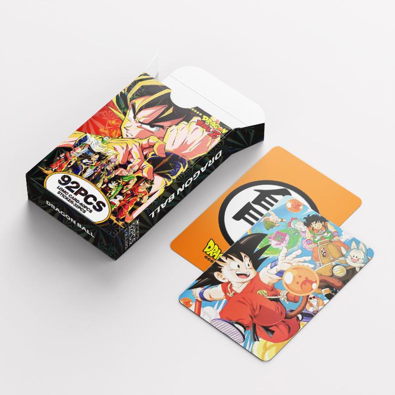 92 шт. Аниме Коллекционные карты и наклейки Dragon Ball Классические детские игрушки Мультяшная модная сувенирная карта Детские творческие игрушки Подарки