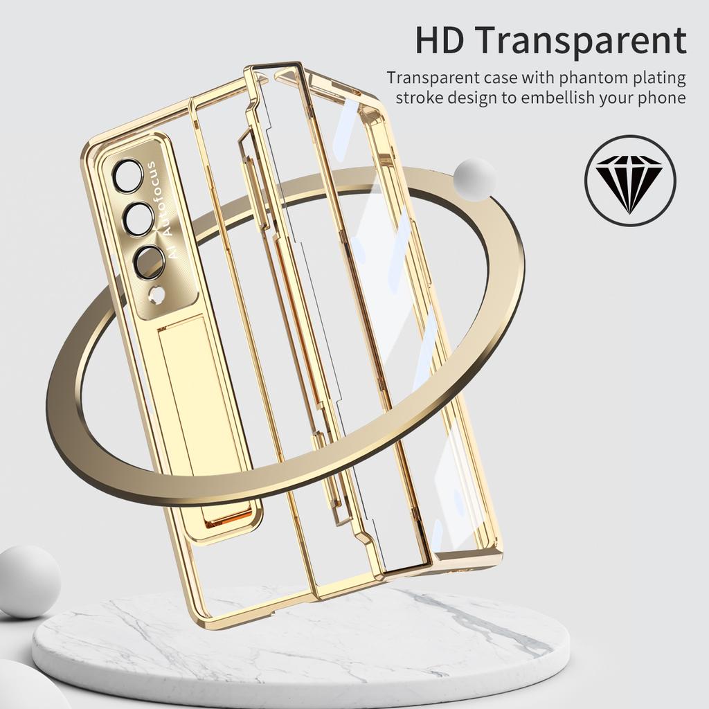 Противоударный чехол из прозрачного закаленного стекла Hd для Samsung Galaxy Z Fold 4 Fold3 Fold4 Fold 3 Zfold4, чехол на весь корпус