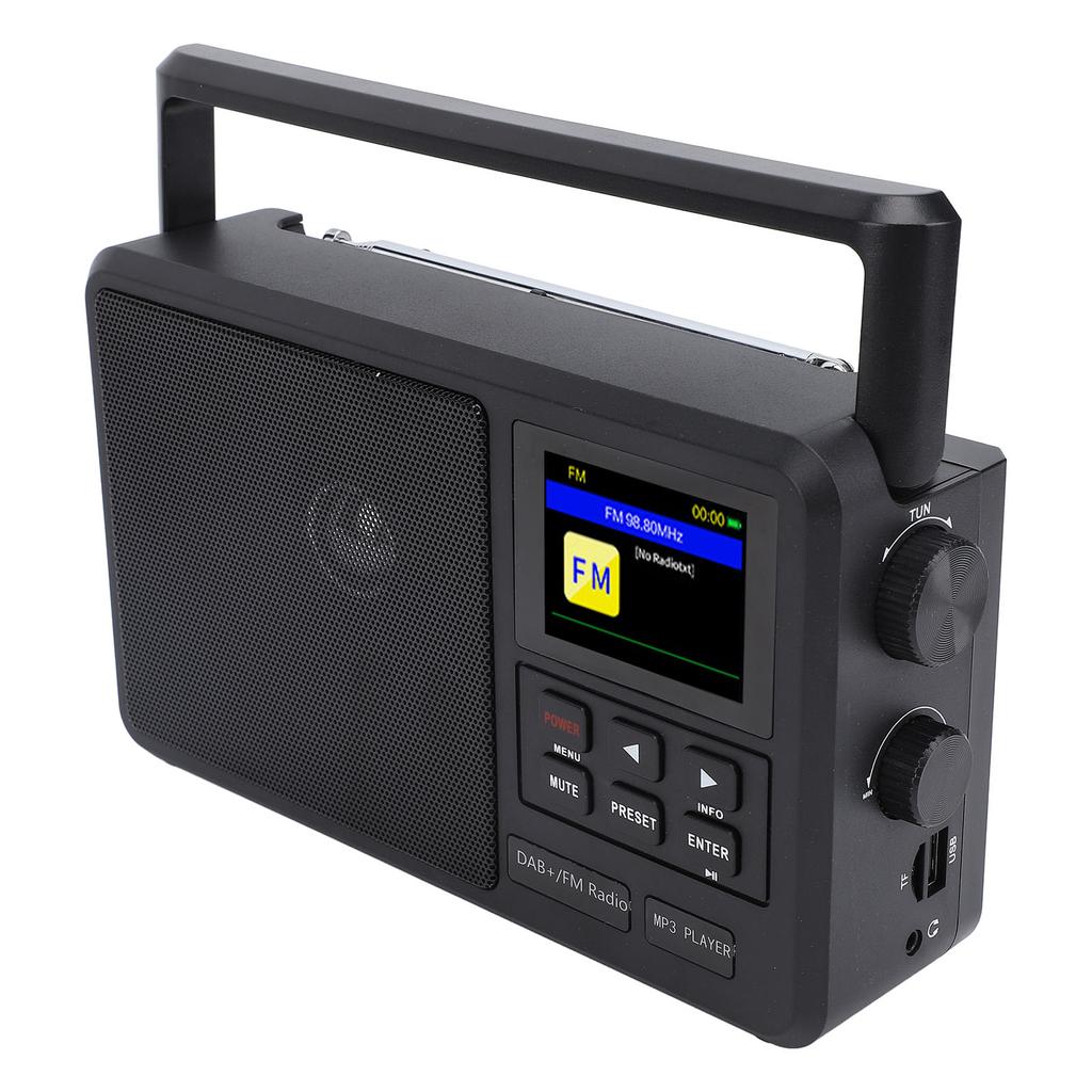 Портативное FM-радио USB BT Большая ручка настройки Таймер отключения Беспроводная точность Интернет DAB FM-радио