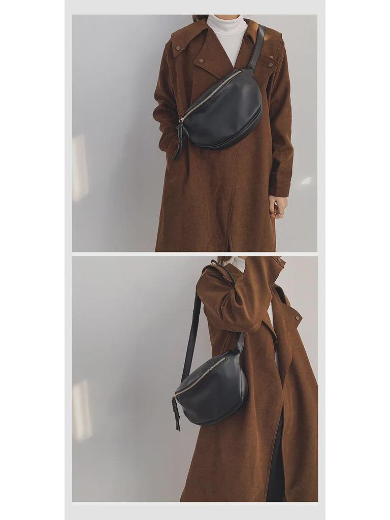 2023 г. Трендовая корейская женская поясная сумка и сумка через плечо из искусственной кожи - повседневный стиль осень/зима