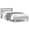 VidaXL Bed Frames Headboard and LED Lights, Single Bed with Slatted Base, Adult Bed, Bedroom Furniture, Modern, 838746