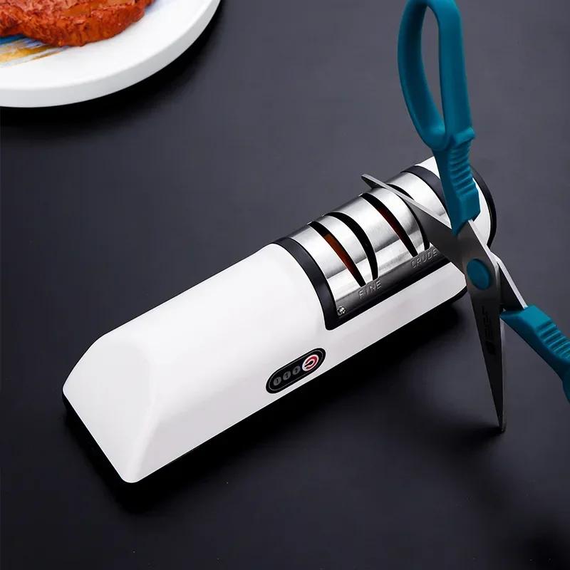 Kitchen Electric Knife Sharpener Multifunctional Automatic Professional Kitchen Knife Sharpener Household Knife Sharpener