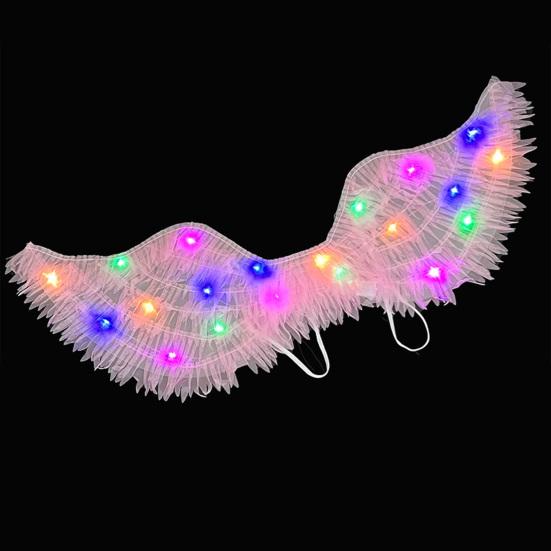 Светодиодные светящиеся крылья ангела на резинке, крылья бабочек для детей и взрослых