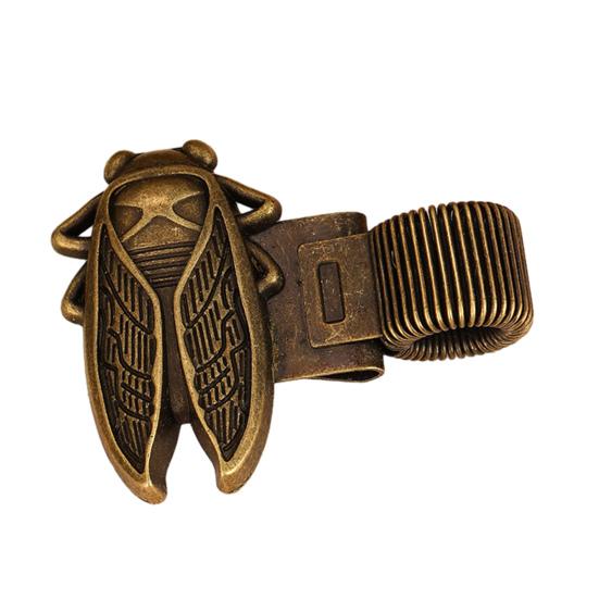 Металлическая ручка на пружине с тематикой насекомых, винтажный металлический зажим для дизайна пчелы/цикады, зажим для блокнотов, дневников, школы