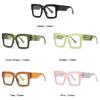 SHAUNA Fashion Oversized Square Candy Color Women Sunglasses Retro Clear Light Gray Eyewear Men Green Pink Wide Legs Sun Glasses