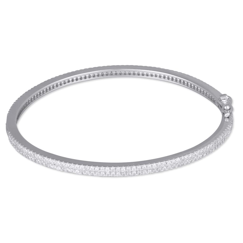 Les Trésors De Lily [P2396] - Серебряный браслет «Rivière de Diamants», белый (родиевое покрытие) - 60 мм 3 мм
