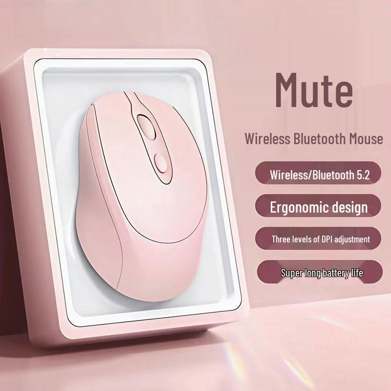 Бесшумная беспроводная Bluetooth-мышь с двумя режимами для бизнеса и офиса