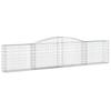 Vidaxl Kosze Gabionowe, 6 Szt, 400X30X80/100 Cm, Galwanizowane Żelazo
