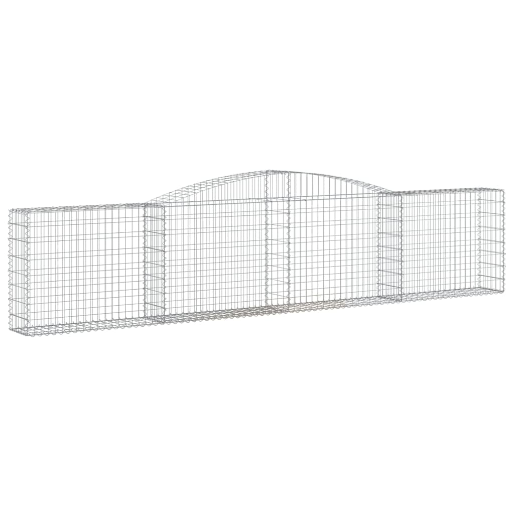 Vidaxl Kosze Gabionowe, 6 Szt, 400X30X80/100 Cm, Galwanizowane Żelazo