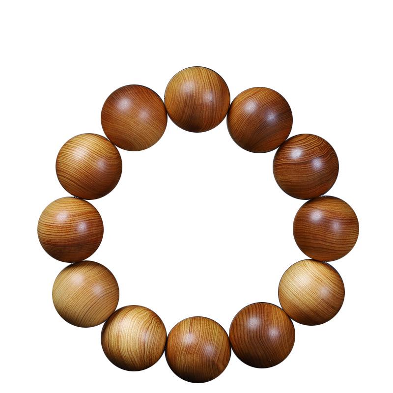 «Мужской браслет Taihang Aged Cypress — ювелирные изделия из черных масляных бусин Будды»