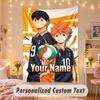 Custom Personalized Tapestry,Haikyuu Print Custom Name Text Wall Art Hanging for Bedroom