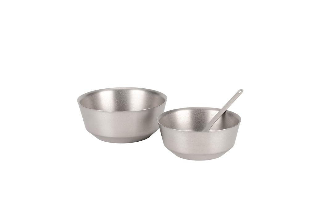 Snow Peak Titanium Double Bowl 400 TW-240, Ideal for Camping and Outdoors, Double-Layered