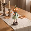 Creative Gift for Friends Halloween Pumpkin/Skeleton Figurine, Resin Desktop Ornament, Retro Cartoon Vintage Party Supplies Humanoid Statue