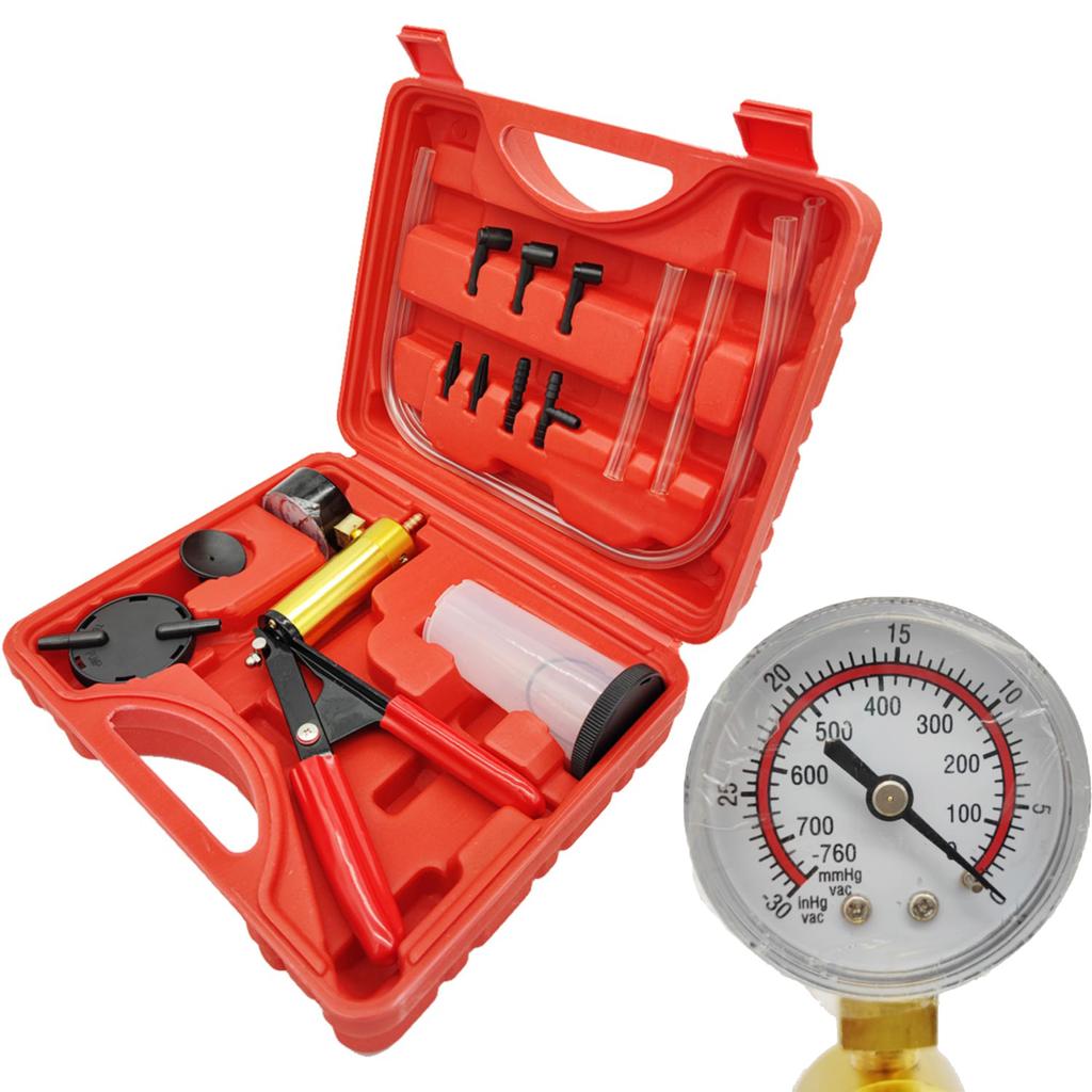 Professional Car Auto Hand Held Vacuum Pressure Pump Brake Bleeder Adaptor Fluid Reservoir Test Bleeding Tool Kit Vacuum Tester
