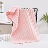Candy Stripe Coral Fleece Bath Towel Set - Soft, Absorbent, and Includes Face Towel