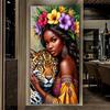 Diamond Mosaic Women and Animals Large Size Diy Diamond Painting Full Drill Tiger Leopard Jewelry Cross Stitch Picture Rhinestone Embroidery Art