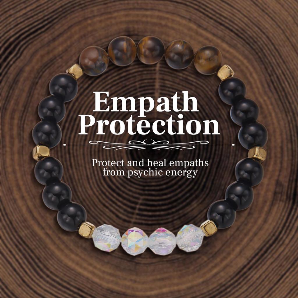 European-American Geometric Beaded Bracelet with 8mm Aventurine & Tiger Eye Stones