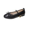 Black Shallow Mouth Flat Single Shoes Female Summer Wind Retro Mary Jane Female Shoes Fashionable and Comfortable