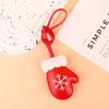 Snowman Leather Santa Claus Keychain Santa Claus Pu Bag Pendant Christmas Bag Charm  Car Key
