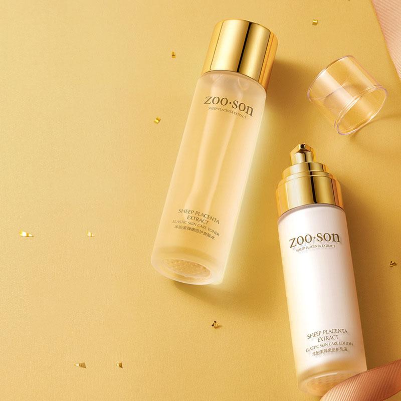 Набор для увлажнения и разглаживания кожи овечьей плаценты, сужающий поры, освежающий нежирный набор лосьонов на воде