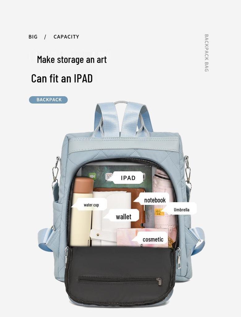 Женская многофункциональная сумка 2025: На плечо, Рюкзак, Через плечо, Клетчатый дизайн