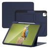 Для iPad Эйр 13 (2025)/(2024) Чехол с отделениями для карт PC+TPU+PU U-образная подставка Чехол для планшета
