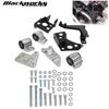 Engine Motor Mounts Bracket Engine Swap Mount Kit K4 Engine Bracket Fit for 1996-2000 Honda Civic K20 K24 EK Chassis K-series