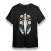 Men's T-shirt With Mystical Sword Floral Art Graphic Unisex Cotton Plus Size Tee