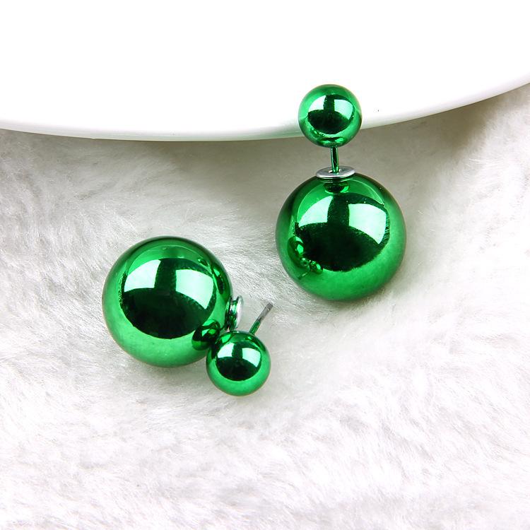 Classic Double-Sided Pearl Stud Earrings