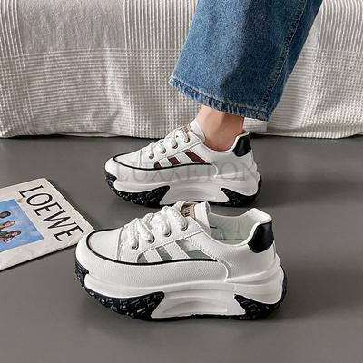 Модные кроссовки женские женские на шнуровке спортивные дышащие повседневные туфли на платформе женские кроссовки на плоской подошве увеличивающие рост туфли