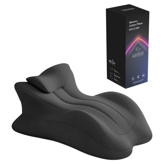 Couples Butt Cushion 3D Curved Wavy Back Cushion Multi-Position Support Memory Foam Wedge Pillow for Bed Lying And Sitting Couples Intimacy