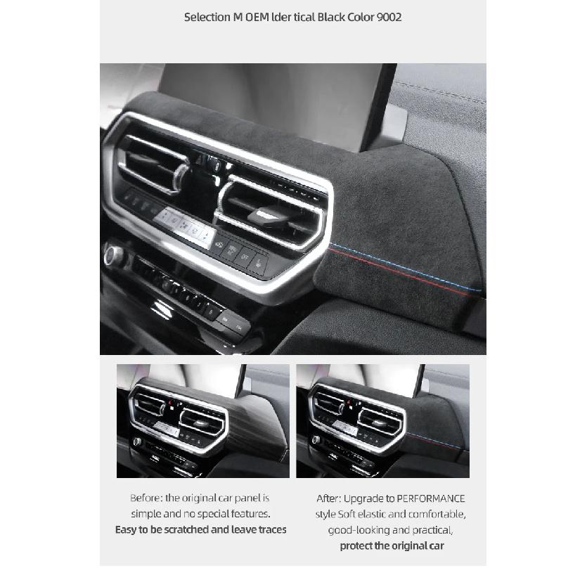 Betterhumz Car For BMW X3 iX3 X4 G01 G02 G08 Dashboard Panel Center Console Cover ABS Made of Alcantara Interior Accessories
