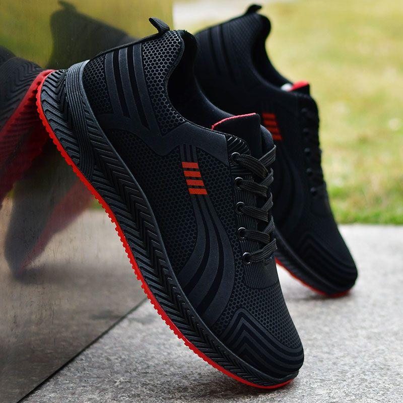 Весенне-летняя нескользящая маслостойкая мужская кожаная верхняя обувь, черные водонепроницаемые кроссовки, повседневная обувь на мягкой подошве