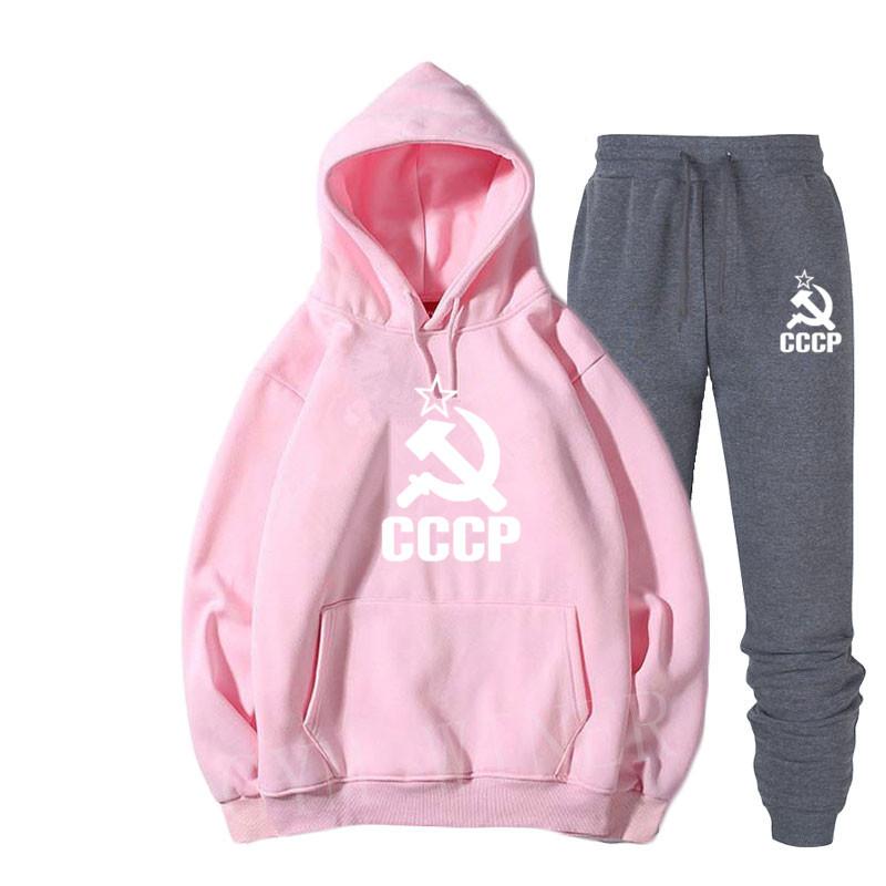 Флисовая толстовка с капюшоном свободного кроя + повседневные спортивные брюки с буквенным принтом модный комплект