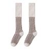 Fuzzy Knee High Socks Women Fluffy Warm Knee Socks Color Socks Leg Warmers Block Thick Winter