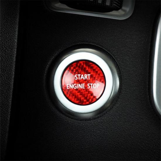 Bright Red Carbon Fiber Car Start Button Decoration For Discovery 10 11 12 13 14