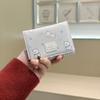 Карманная сумка для карт Портативный кошелек с принтом животных ПУ кожа Узор с белым медведем и пингвином Сумка для карт ПВХ Минималистичный короткий кожаный кошелек Женский