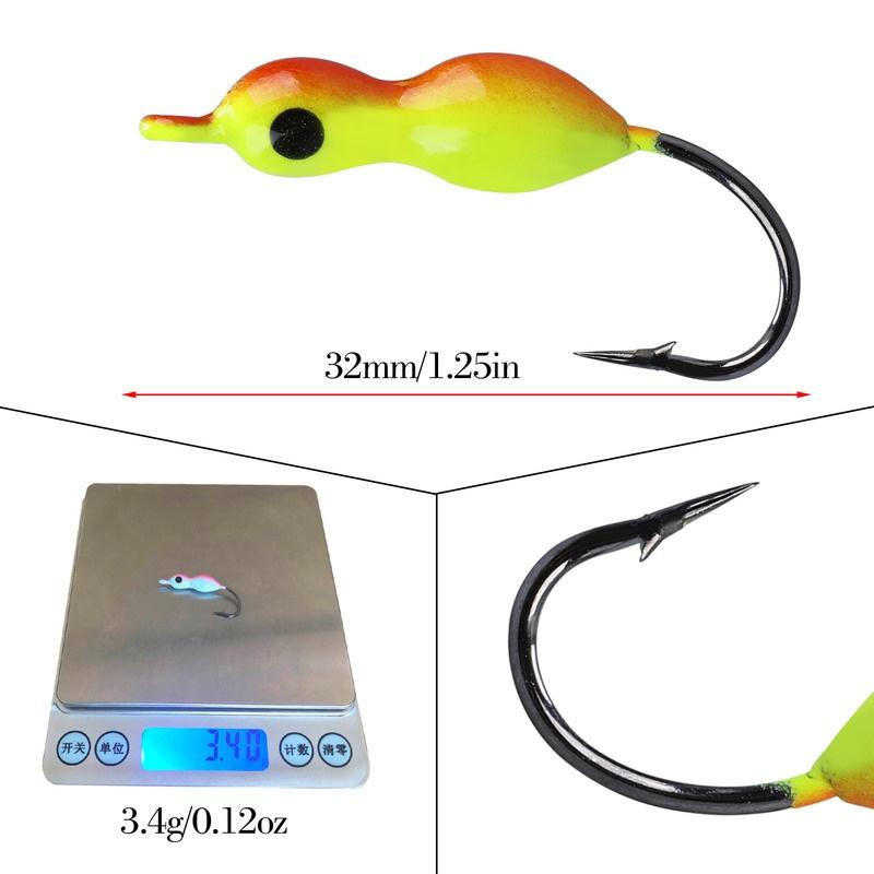 Приманки для зимней рыбалки, 5 шт., приманки для пресноводной морской рыбалки, приманки для зимней рыбалки на открытом воздухе, снасти для зимней рыбалки на открытом воздухе