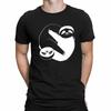 SLOTH YIN YANG Mens  Cotton T-Shirt Lazy Gift Fashion Tee Eco