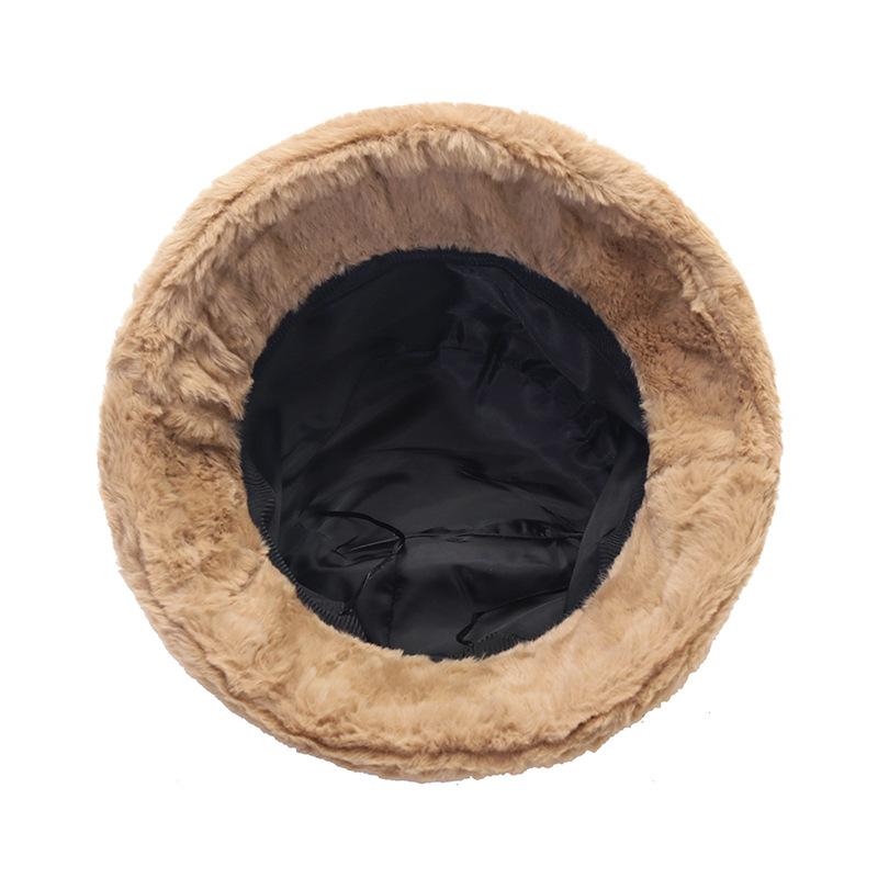 Плюшевая шляпа рыбака женская осень-зима толстая теплая панама с леопардовым принтом шляпа-тазик