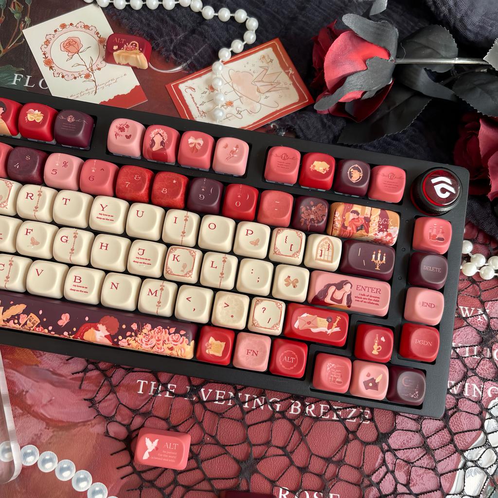 MAIMOOO Колпачки для клавиш Ромео и Джульетта CHERRY MOA PBT Для DIY Кастомизации Механическая Клавиатура Колпачки для Клавиш PBT Ретро Красный Колпачок