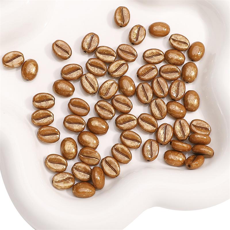 Бусины для браслета ручной работы 8x10 мм Акриловые кофейные зерна Бусины-рассыпки Аксессуары для самостоятельного изготовления Бусины для браслетов Нитки для браслетов Разделительные бусины