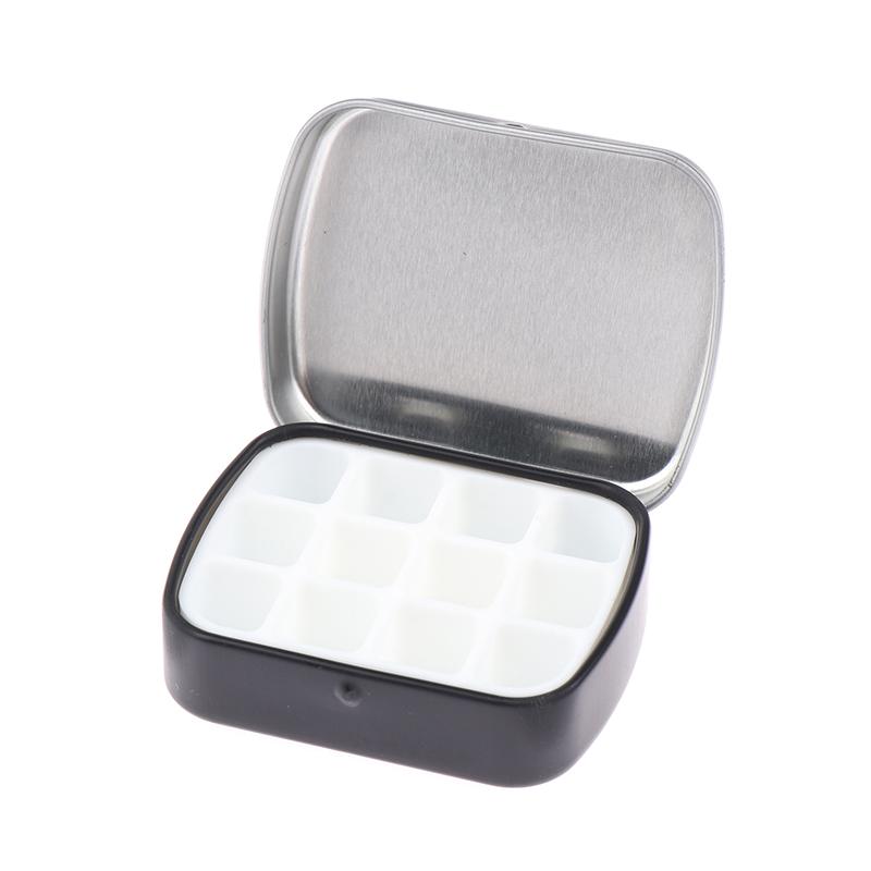1PCS Small Empty Metal Tin Silver Black Rectangular Flip Storage Box Case Organizer for Money Coin Candy Key Container Jar Cans
